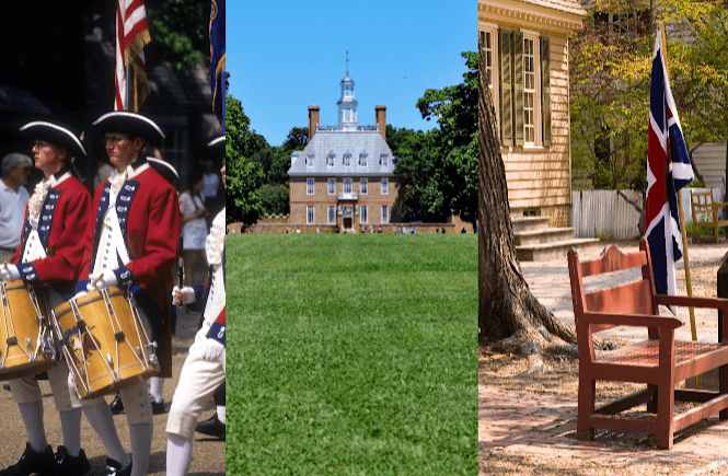 Williamsburg is one of the best weekend trips from Raleigh NC- scenes from Williamsburg VA.