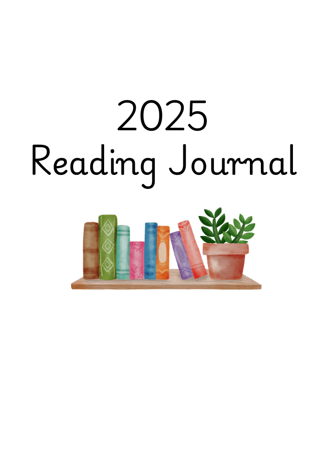 2025 Printable Reading Journal cover page