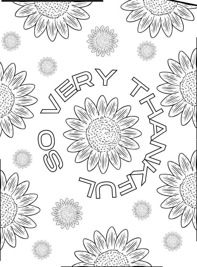 So Very Thankful Coloring Page