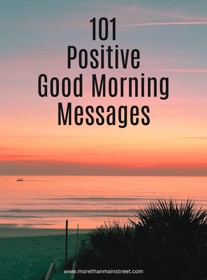 101 positive good morning messages (with a sunrise in the background)